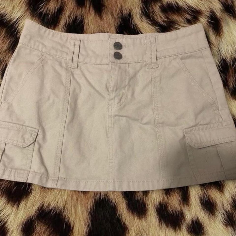 Cotton On Tan Skirt with Button Accents